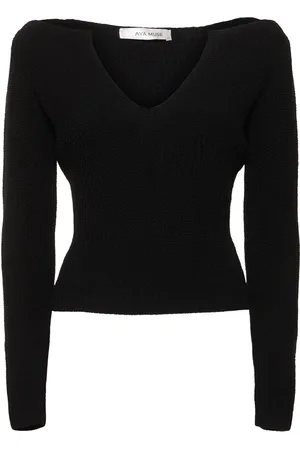 AYA MUSE Caeli Cotton Knit V-neck Sweater
