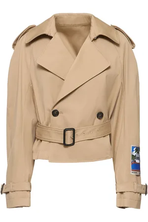 Msgm Short Cotton Blend Trench Coat
