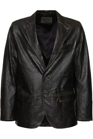 GIORGIO BRATO Bleached Leather Blazer