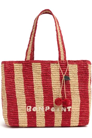 BONPOINT Raffia Tote Bag W/logo