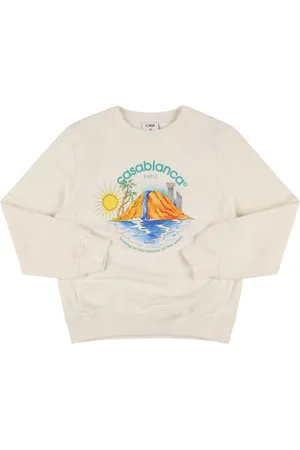 Casablanca Printed Cotton Crewneck Sweatshirt