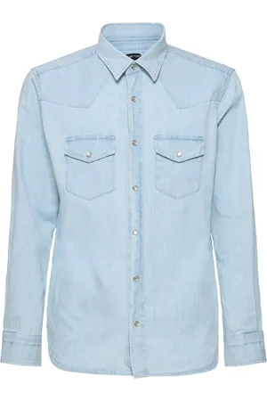 Tom Ford Chambre Cotton Denim Western Shirt