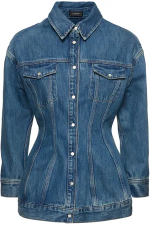 WARDROBE.NYC Cotton Denim Structured Jacket