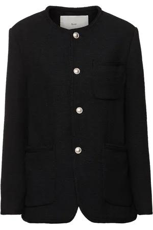 DUNST Unisex Oversize Collarless Tweed Jacket
