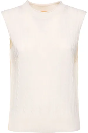 Guest In Residence Cable Knit Cashmere Vest