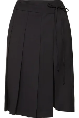DUNST Ribbon Pleated Midi Skirt