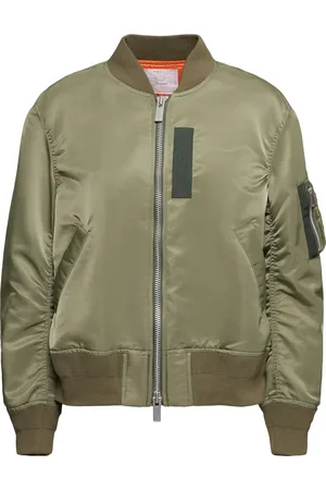 SACAI Zip-up Nylon Bomber Jacket