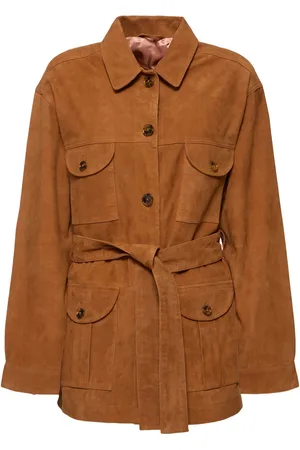 Blazé Milano Viva Belted Suede Long Jacket