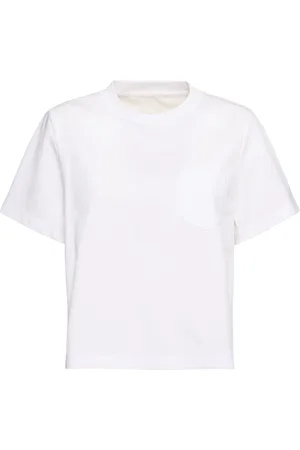 SACAI Nylon Twill & Cotton Jersey T-shirt