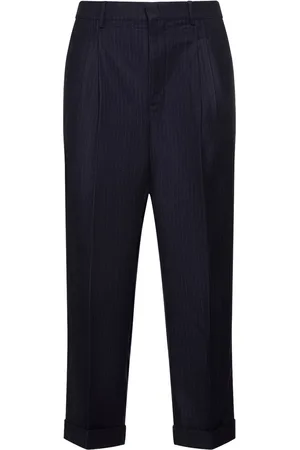 Ami Pinstriped Cropped Pants