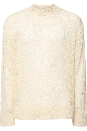 Jil Sander Chunky Open Knit Cotton Sweater