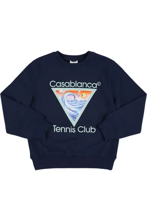 Casablanca Printed Cotton Crewneck Sweatshirt