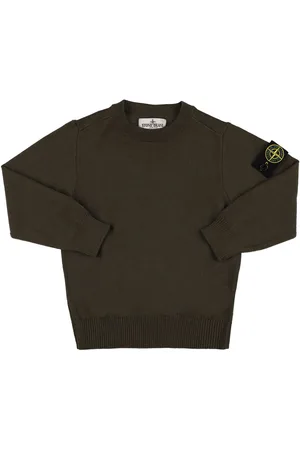 Stone Island Logo Wool Knit Sweater