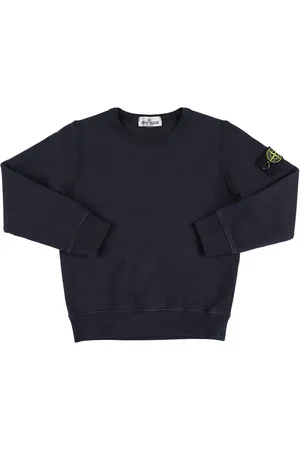 Stone Island Logo Cotton Jersey Sweatshirt