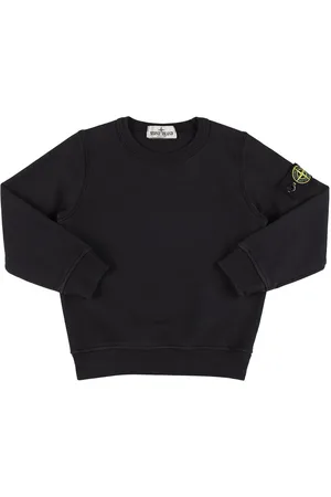 Stone Island Logo Cotton Jersey Sweatshirt