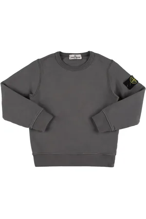 Stone Island Logo Cotton Jersey Sweatshirt