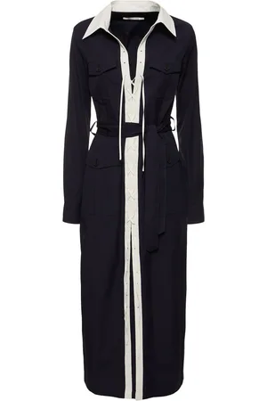 DRIES VAN NOTEN Cotton Poplin Maxi Shirt Dress
