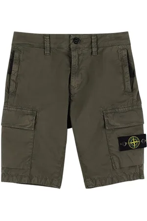 Stone Island Stretch Cotton Gabardine Cargo Shorts