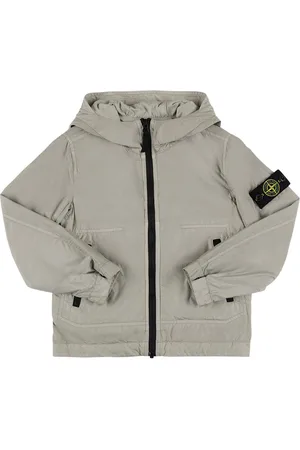 Stone Island Crinkled Nylon Jacket W/ Logo Patch