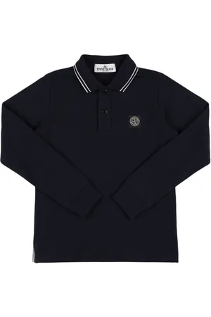 Stone Island Organic Cotton Piqué Long Sleeve Polo