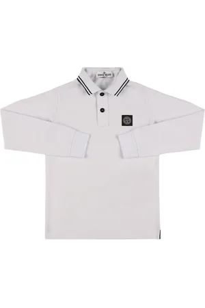 Stone Island Organic Cotton Piqué Long Sleeve Polo