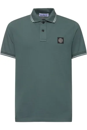 Stone Island Logo Cotton Blend Polo