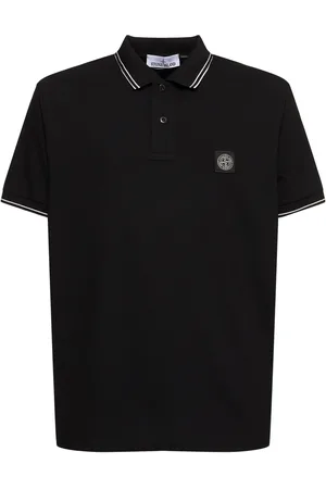 Stone Island Logo Cotton Blend Polo