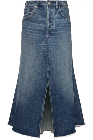 Citizens of Humanity Mina Flared Denim Midi Skirt
