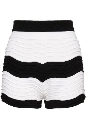 Msgm Striped Knit Bermuda Shorts