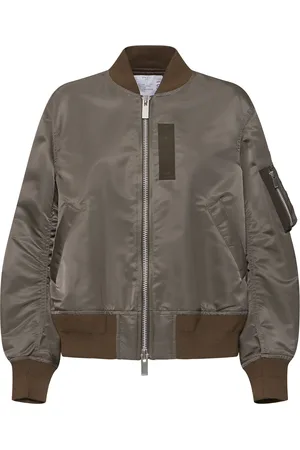 SACAI Zip-up Nylon Bomber Jacket