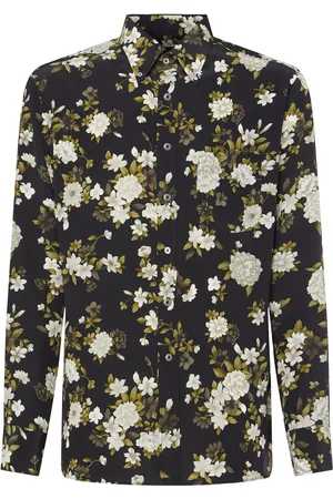 Tom Ford Hendrix Floral Silk Crepe De Chine Shirt