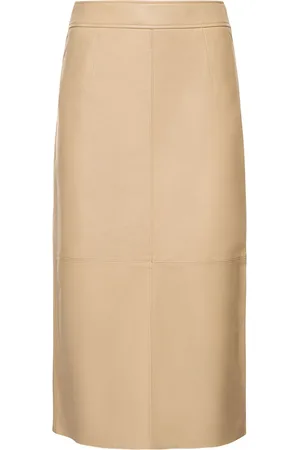 The Frankie Shop Heather Leather Midi Pencil Skirt