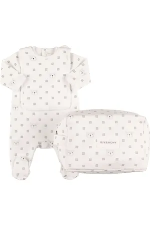 Givenchy Cotton Jersey Romper, Bib & Pouch