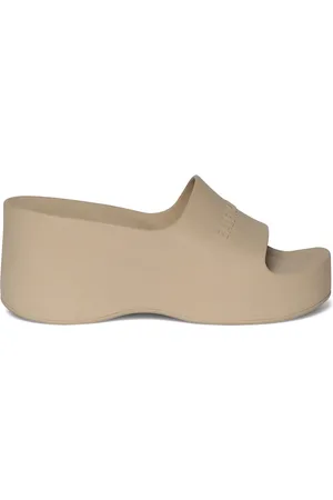 Balenciaga 60mm Chunky Wedge Rubber Sandals