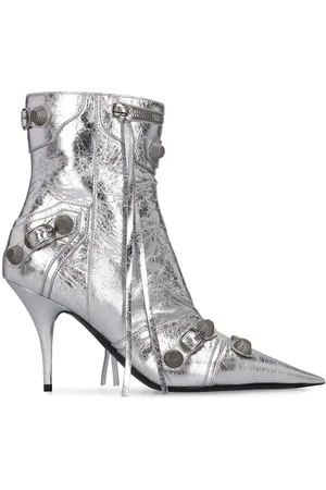 Balenciaga 90mm Cagole Leather Ankle Boots