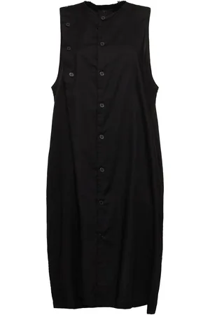 YOHJI YAMAMOTO Light Cotton Twill Midi Dress