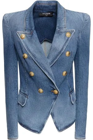 Balmain 8-button Cotton Denim Jacket