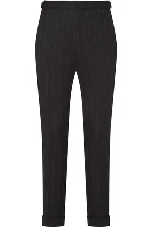 Tom Ford Dyllan Wide Subtle Stretch Wool Pants