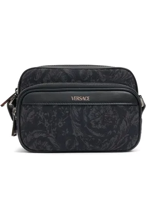 VERSACE Small Jacquard Canvas Crossbody Bag