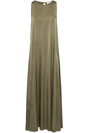 FORTE FORTE Sleeveless Silk Blend Satin Long Dress