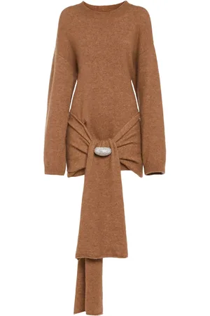 GIUSEPPE DI MORABITO Knitted Alpaca Blend Mini Dress
