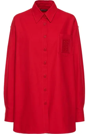 RAF SIMONS Oversize Cotton Denim Shirt