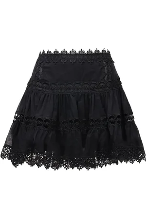 CHARO RUIZ IBIZA Greta Voile & Broderie Mini Skirt