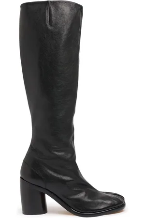 Maison Margiela 80mm Tabi Vintage Leather Tall Boots