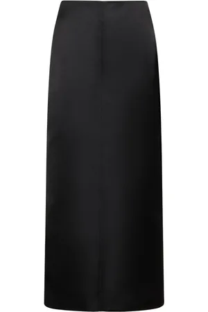 Serafini Duchesse Satin Midi Skirt