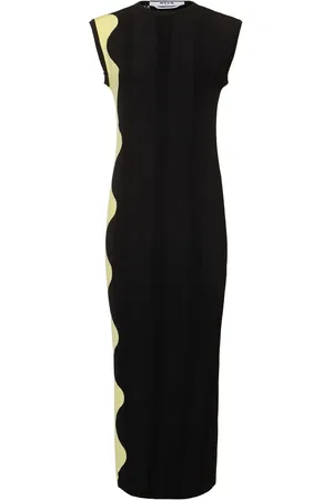 Msgm Viscose Blend Knit Midi Dress