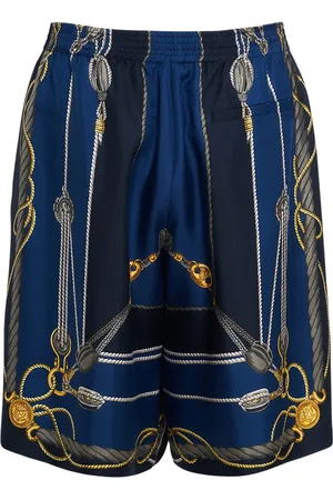 VERSACE Nautical Printed Silk Shorts