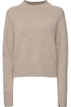 EXTREME CASHMERE Please Cropped Crewneck Sweater