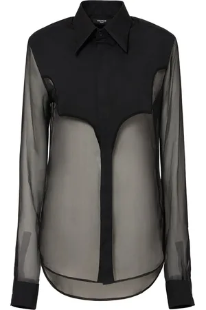Balmain Silk Chiffon Western Shirt