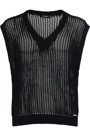 Dsquared2 V Neck Cotton Knit Vest